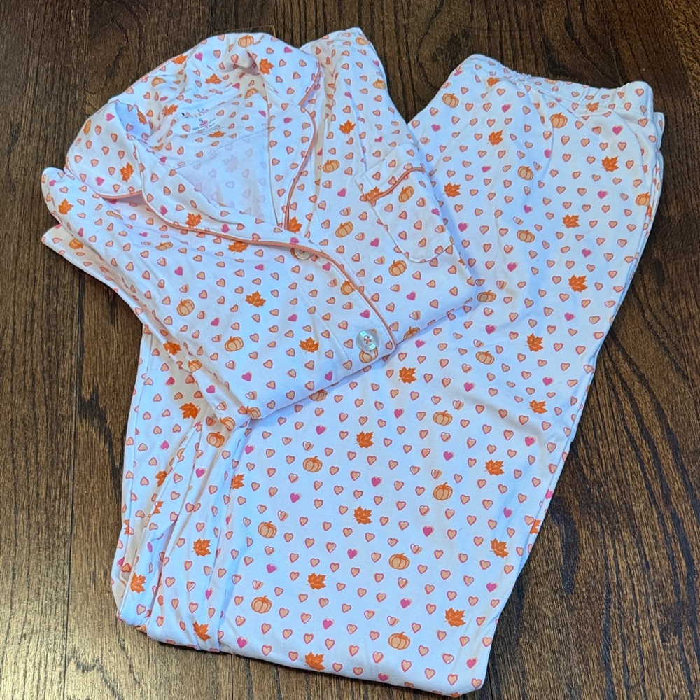 Roller Rabbit Pajamas with Heart and Pumpkin Print